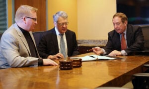 Attorney Schottenstein meeting with clients