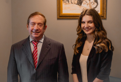 James M. Schottenstein with staff member